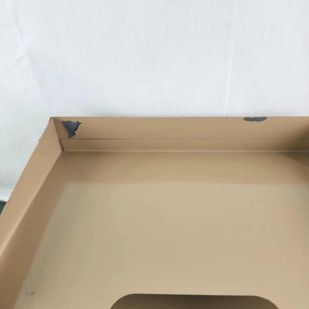 Vintage METAL Desktop File Tray 3 Tier Herald Square 9.5